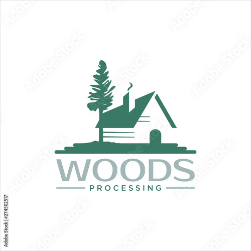 fun lumber logo inspiration for wood processing company
