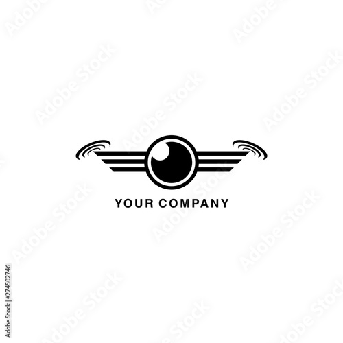simple drone camera logo design