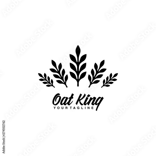 oat king logo design vector