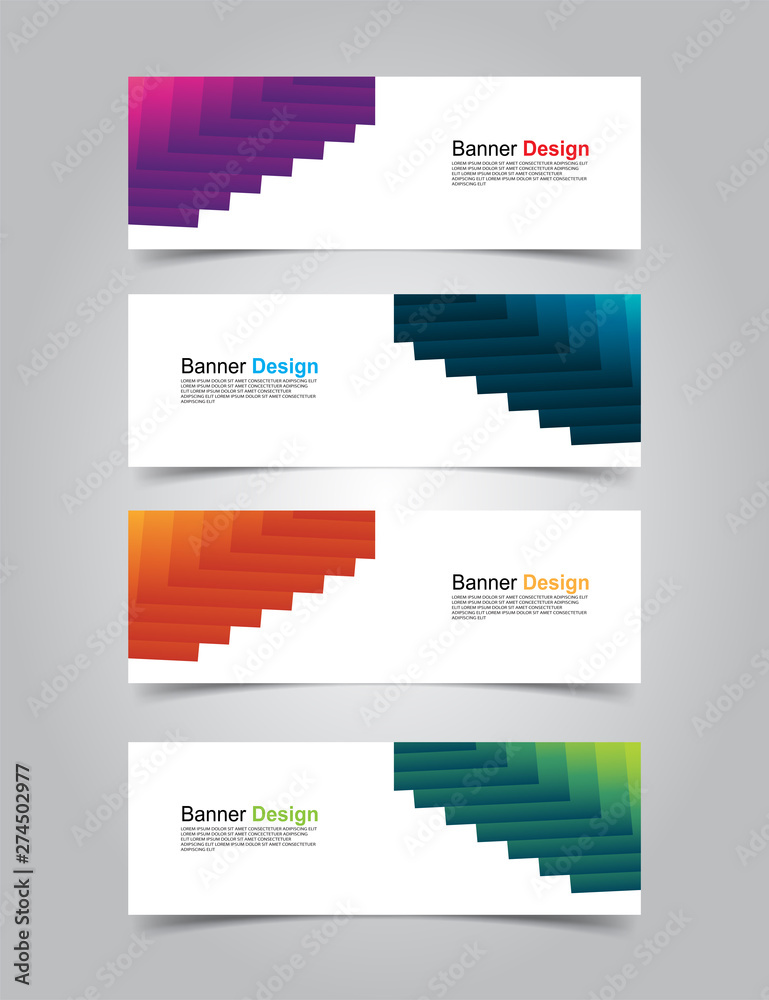 Fototapeta premium Vector Abstract banner web template