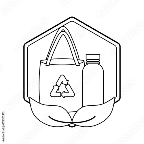 bag paper and bottle ecological
