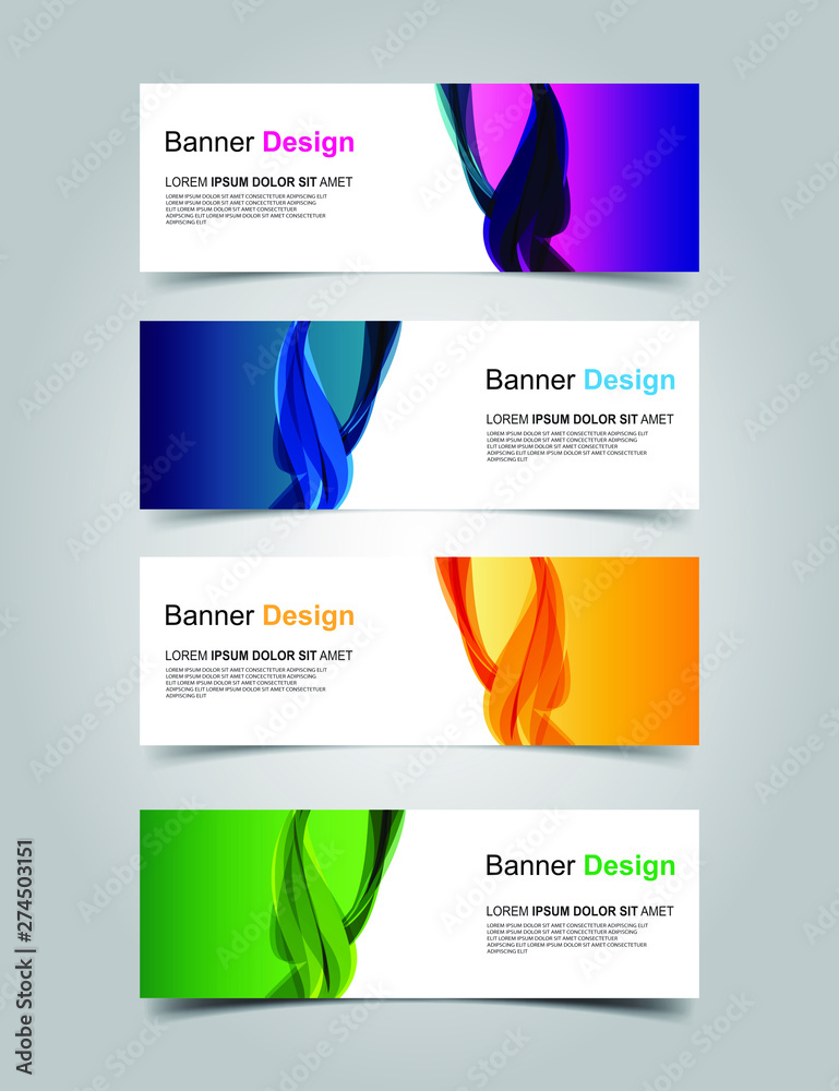 Naklejka premium Vector Abstract banner web template