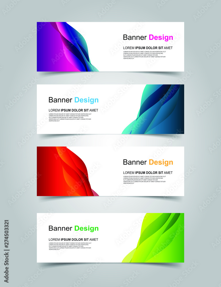 Fototapeta premium Vector Abstract banner web template