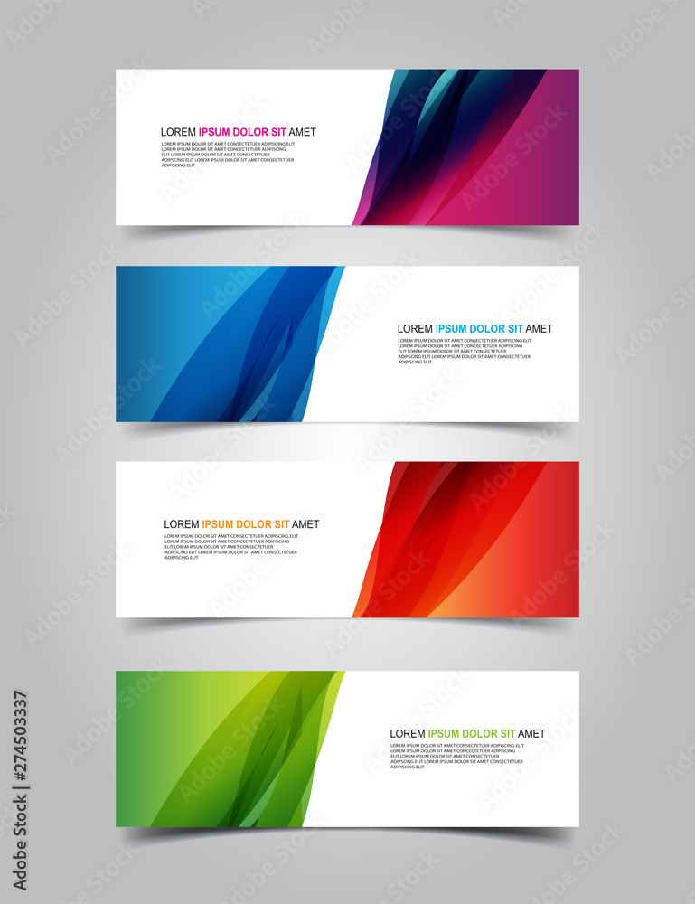 Fototapeta premium Vector Abstract banner web template