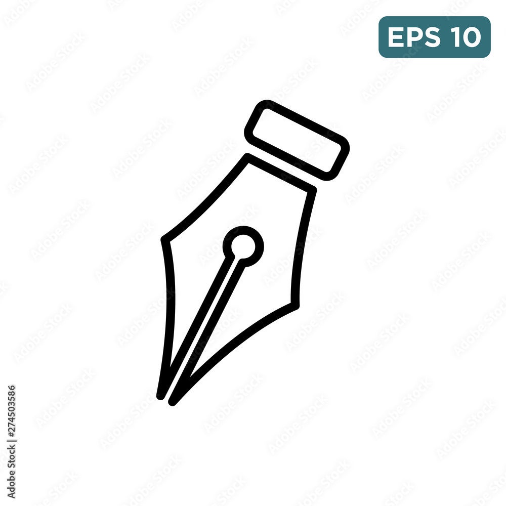 fountain pen icon vector fountain pen icon vector