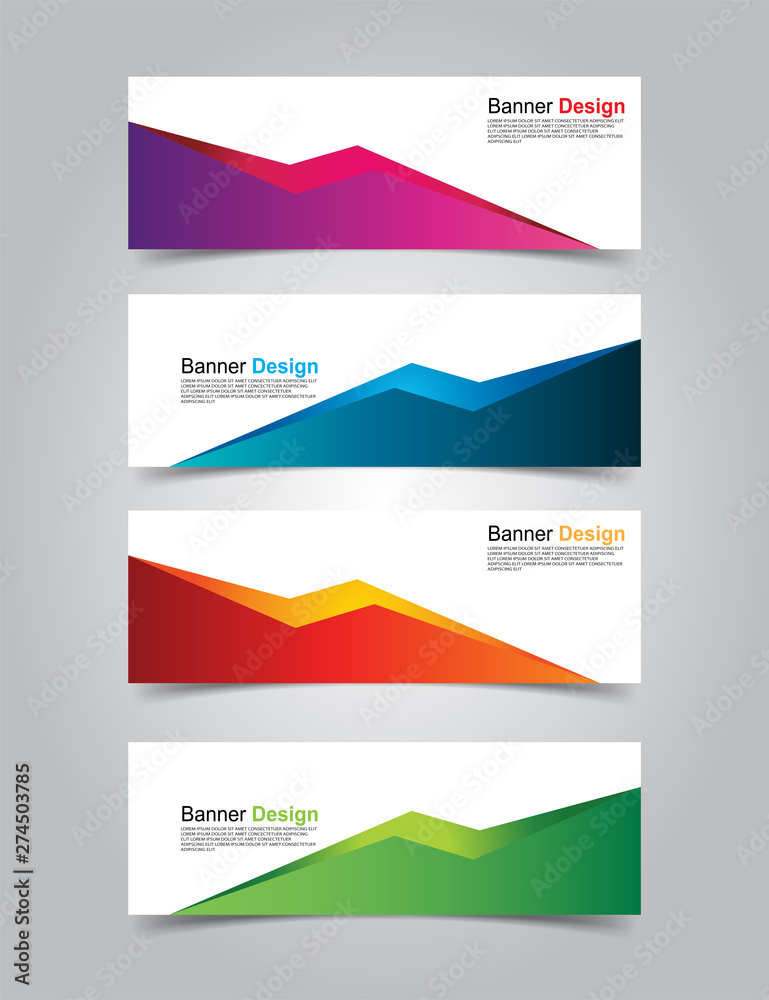 Fototapeta premium Vector Abstract banner web template