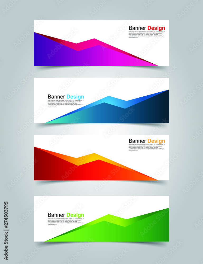 Fototapeta premium Vector Abstract banner web template