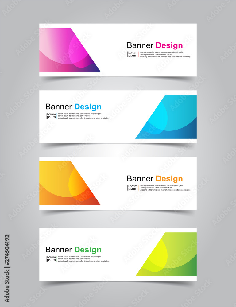 Fototapeta premium Vector Abstract banner web template