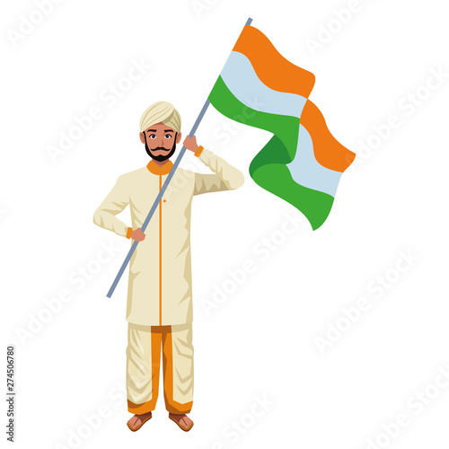 indian man avatar cartoon character