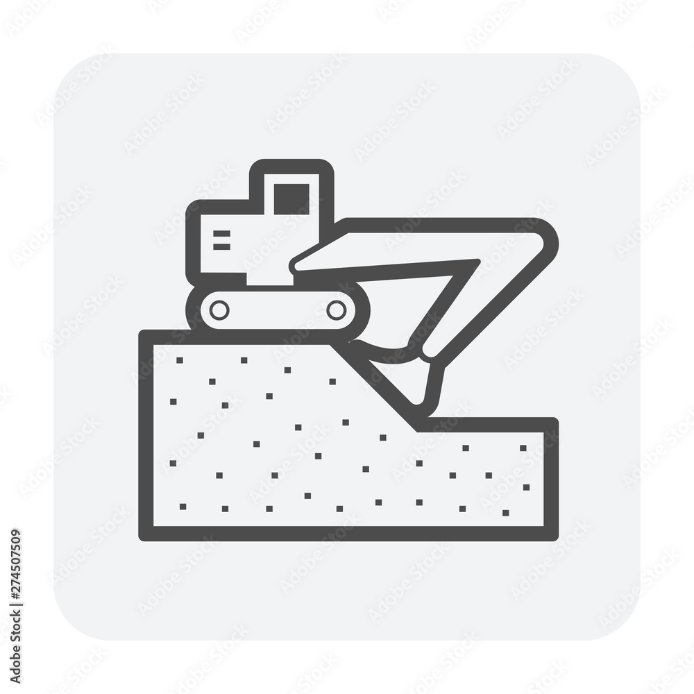 soil excavation icon soil excavation icon