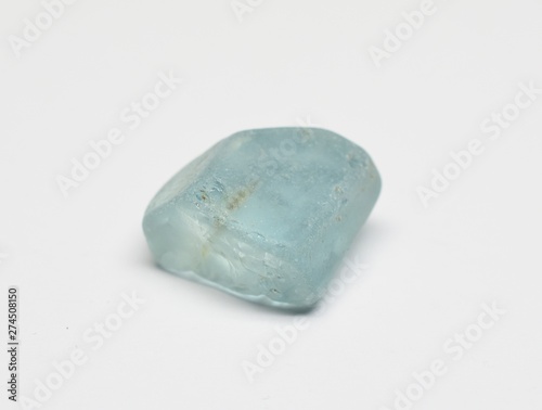 Aquamarine raw gemstone crystal photo