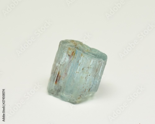 Aquamarine raw gemstone crystal photo