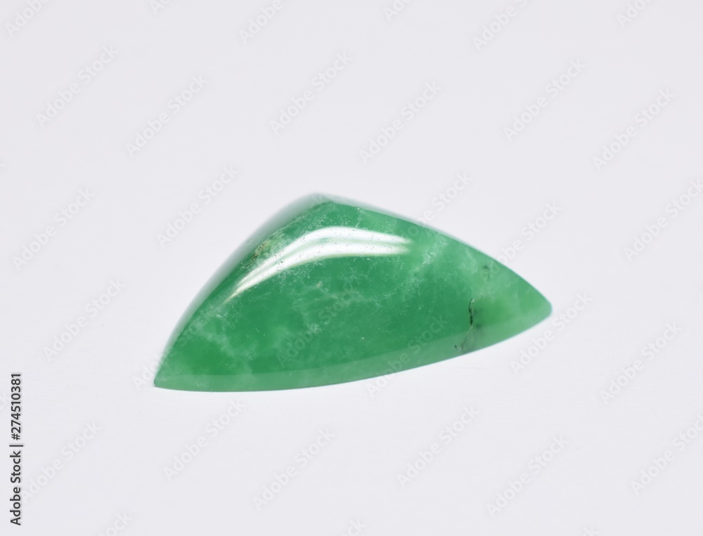 Chrysoprase cabochon cut gemstone Chrysoprase cabochon cut gemstone