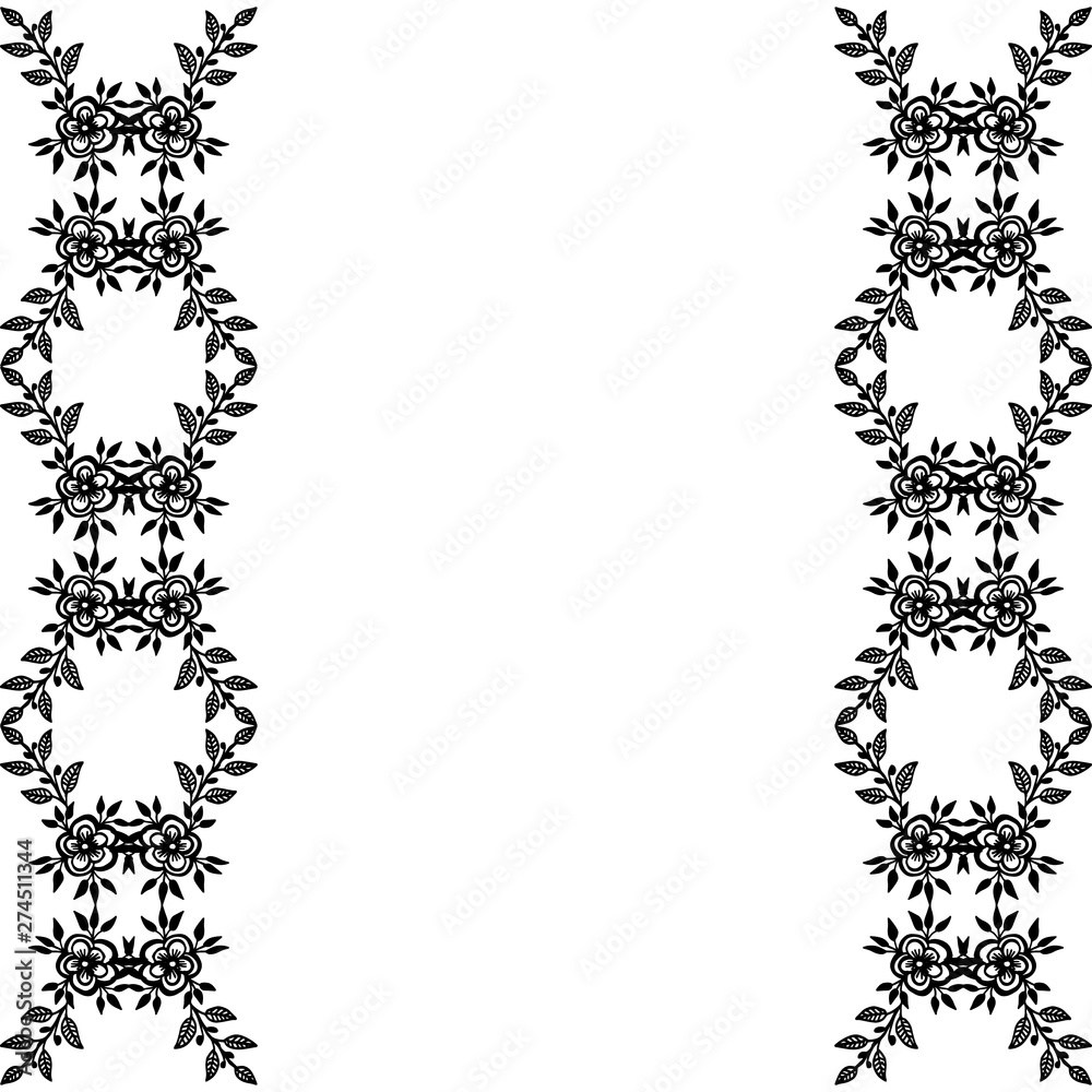 Vector illustration of design element with drawing flower frame Vector illustration of design element with drawing flower frame