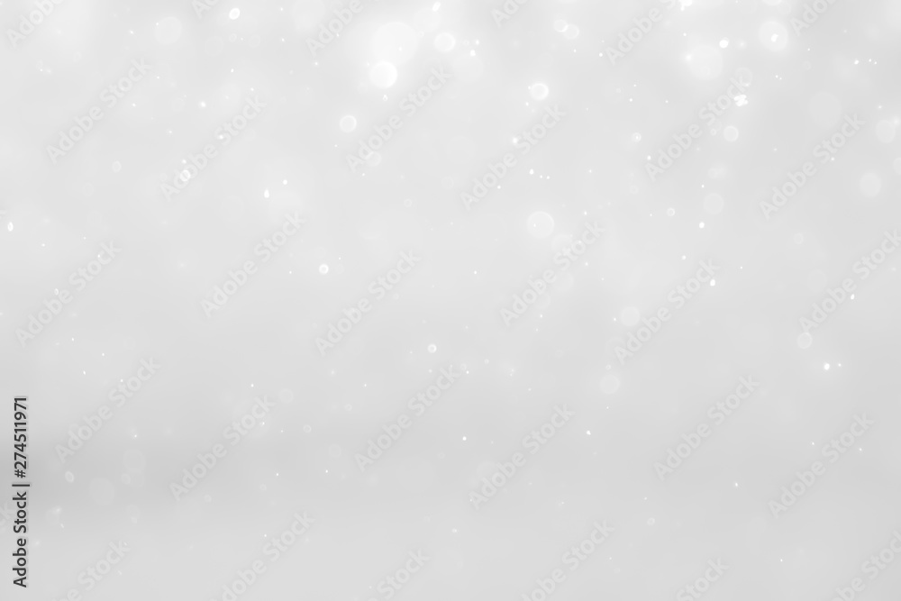 Fototapeta premium White and Silver lights on bokeh abstract background.