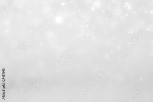 White and Silver lights on bokeh abstract background. © phoomiphat