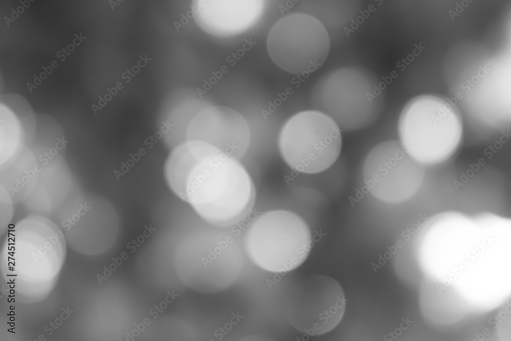 White and Silver lights on bokeh abstract background.