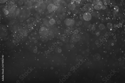 White and Silver lights on bokeh abstract background.