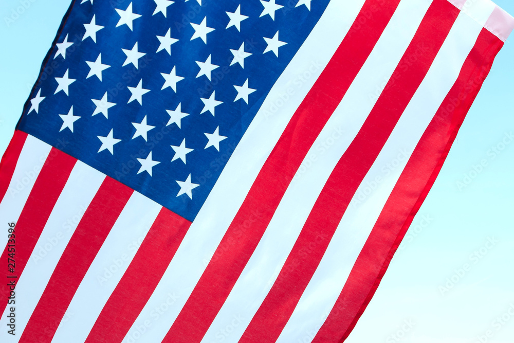 Fototapeta premium The flag of the United States is packed