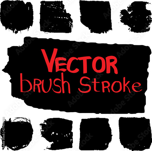 Vector brush in grunge style. A set of abstract patches of paint. A background with place for text