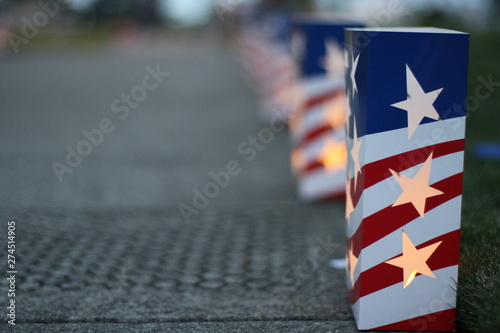 Patriotic luminaries evening