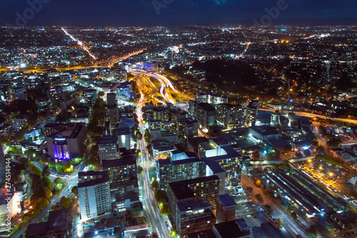 Night View from Sky Tower in Auckland, New Zealand