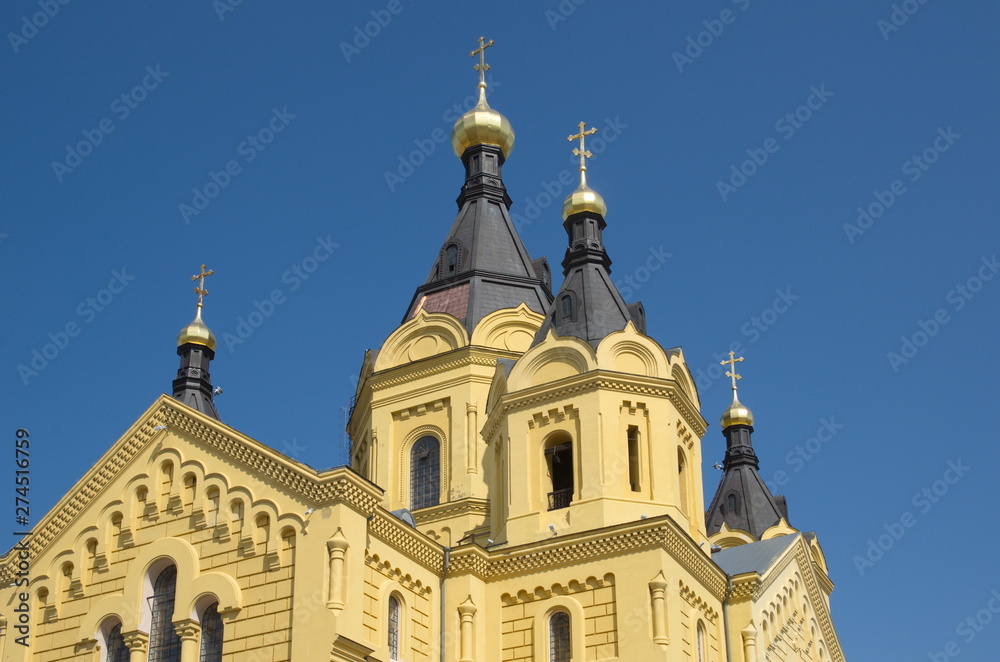 Cathedral of St. Prince Alexander Nevsky in Nizhny Novgorod, Russia. Built in the years 1868-1881 by architect Leo Dahl