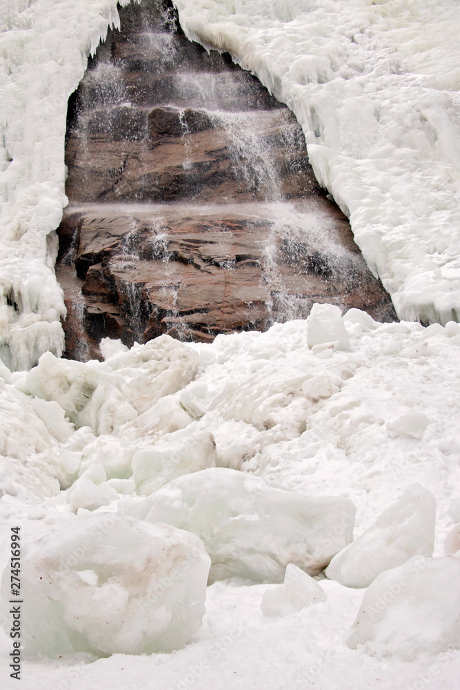 Arethusa Falls Waterfall in the White Mountains of New Hampshire in ...