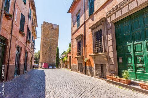 Tuscania, Viterbo, Italy: the Torre di Lavello, tower inside town
