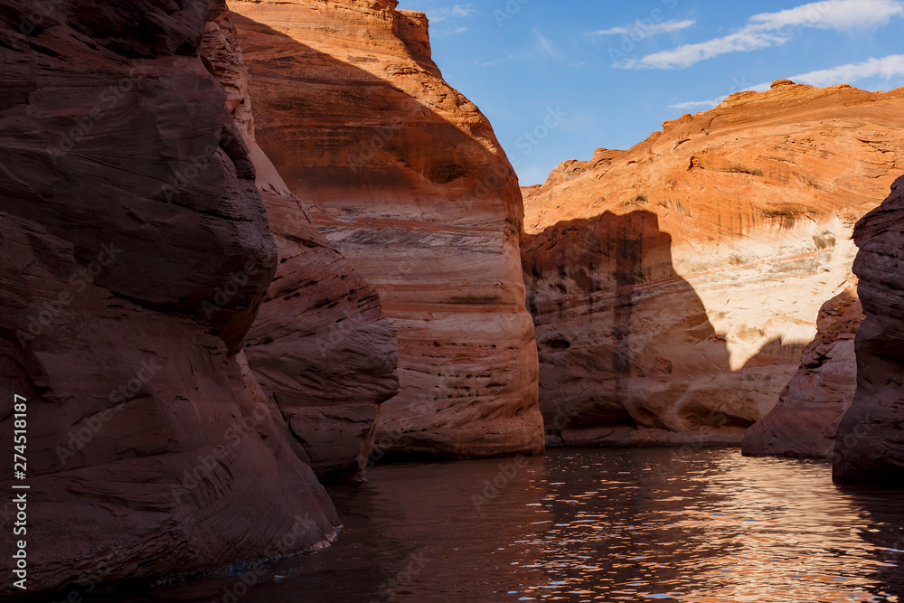 The famous Antelope Canyon from boat trip at Page