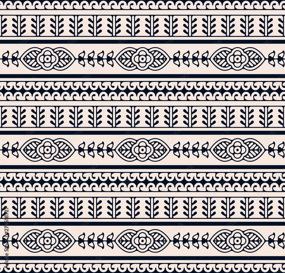 seamless vector ethnic floral hand drawn mirror pattern. seamless template in swatch panel. design for print, textile, packaging seamless vector ethnic floral hand drawn mirror pattern. seamless template in swatch panel. design for print, textile, packaging