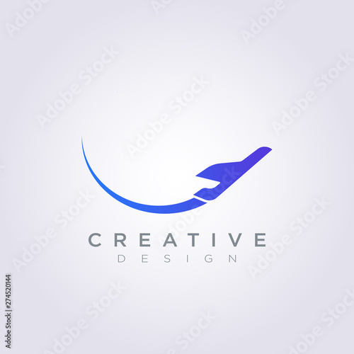 Airplane Vector Illustration Design Clipart Symbol Logo Template