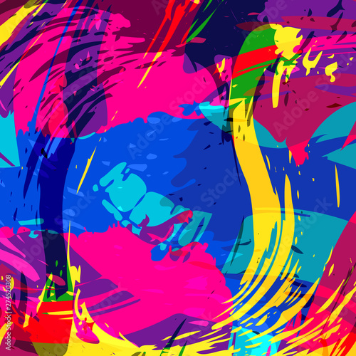 Abstract geometric colored background in the style of graffiti. Qualitative illustration for your design