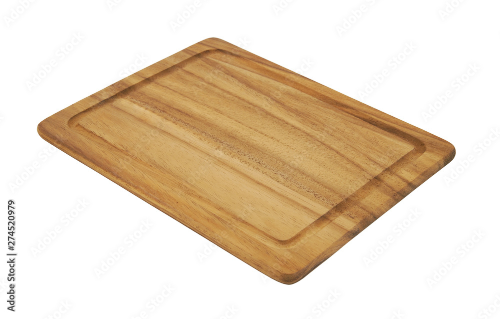 Natural cutting board isolated on white background Natural cutting board isolated on white background