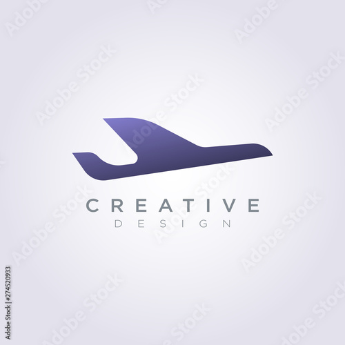 Airplane Vector Illustration Design Clipart Symbol Logo Template
