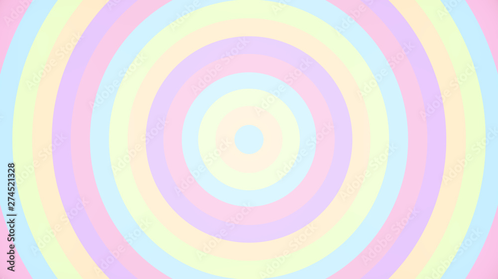 Abstract geometric ray burst rainbow background. Soft gradient pastel Colorful Comic graphic with radial stripe pattern