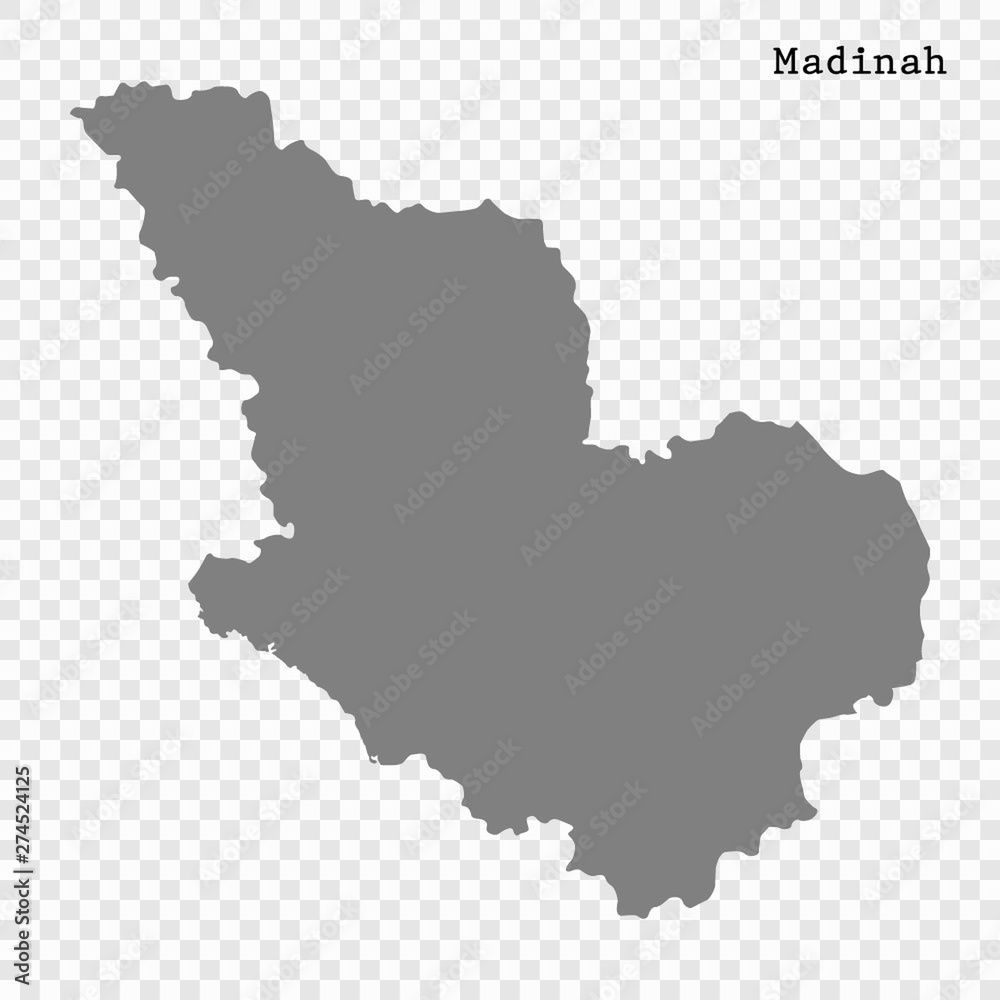 High quality map is a region of Saudi Arabia