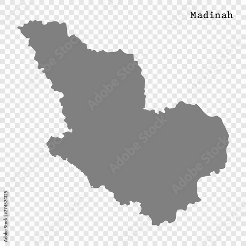 High quality map is a region of Saudi Arabia
