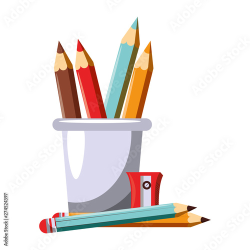 Back to school utensils cartoons