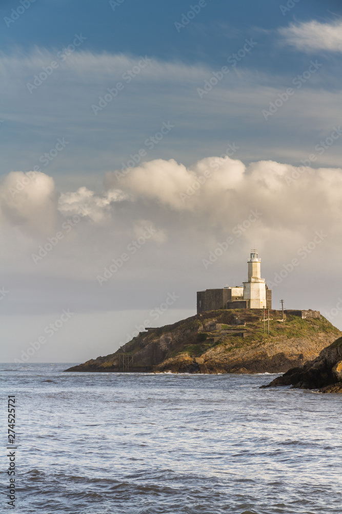 The Mumbles and lighthouse, portrait