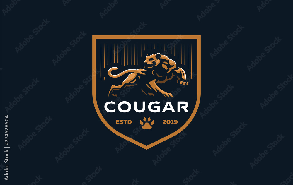 Naklejka premium The image of a cougar or panther.