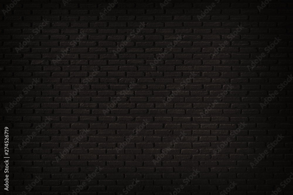 abstract black brick wall texture for background pattern , brick surface  backgrounds. Vintage floor wallpaper. panorama picture. for interior design  vintage dark tone. Stock Photo | Adobe Stock