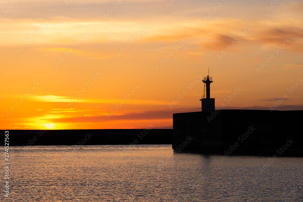 Sunset at the fishing village