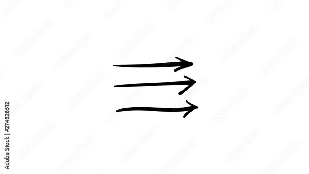Freehand drawing infographic element - three arrows Freehand drawing infographic element - three arrows