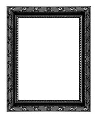 Antique black frame isolated on white background, clipping path