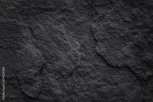 Nature dark black slate texture or old gray stone abstract background