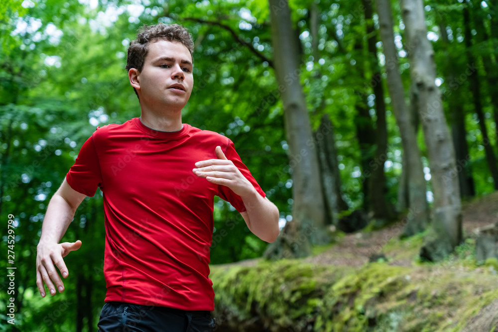 Healthy lifestyle - young man running Healthy lifestyle - young man running