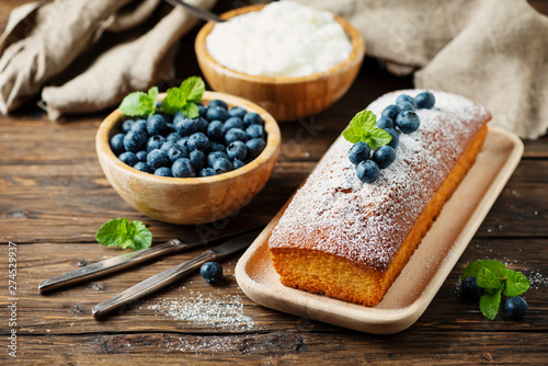 Homemade plum cake