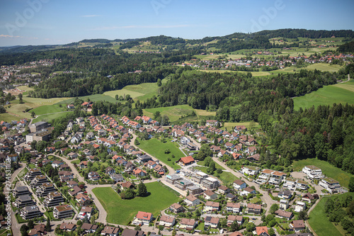 little village hinwil in beautiful switzerland photo