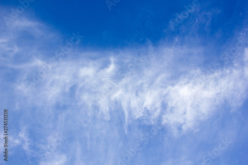 Blue sky image for background design.